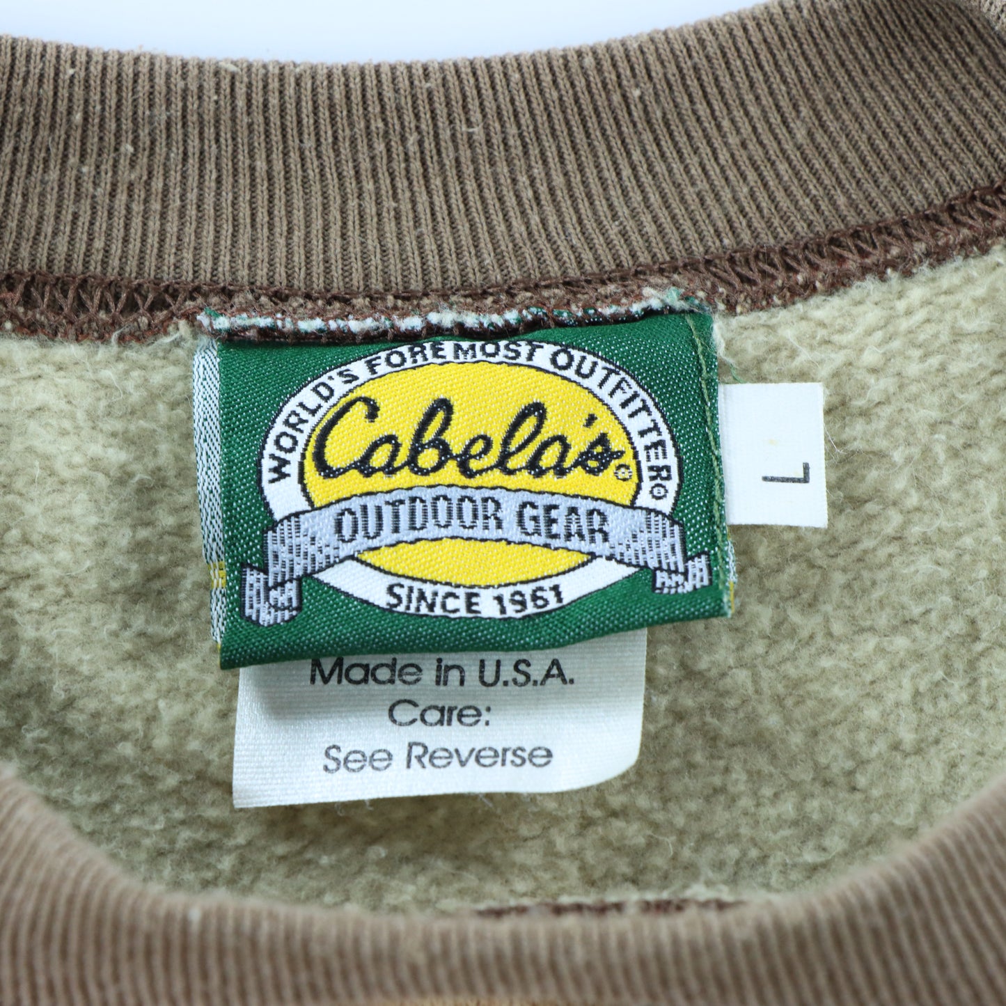 CABELA All Over Leafy Camo USA Made Hunting Sweatshirt (L)