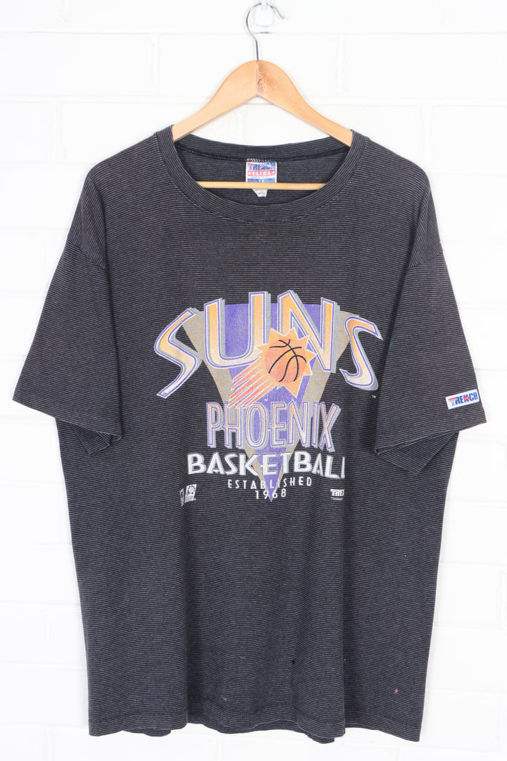 NBA Phoenix Suns 90s Big Logo TRENCH Single Stitch T-Shirt USA Made (XL)