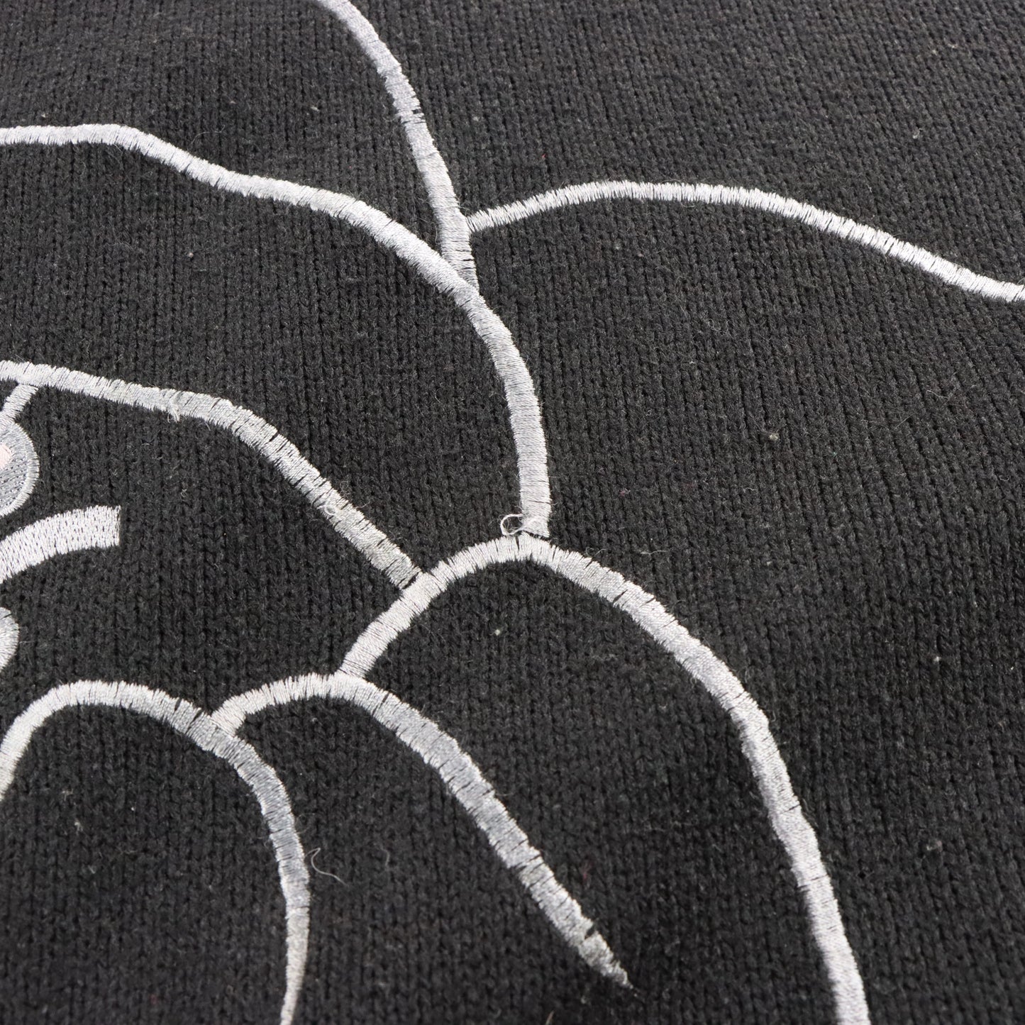 Vintage SOUTHPOLE Embroidered Face 1/4 Zip Y2K Style Black Knit Sweater (XXL) Vintage Sole Melbourne
