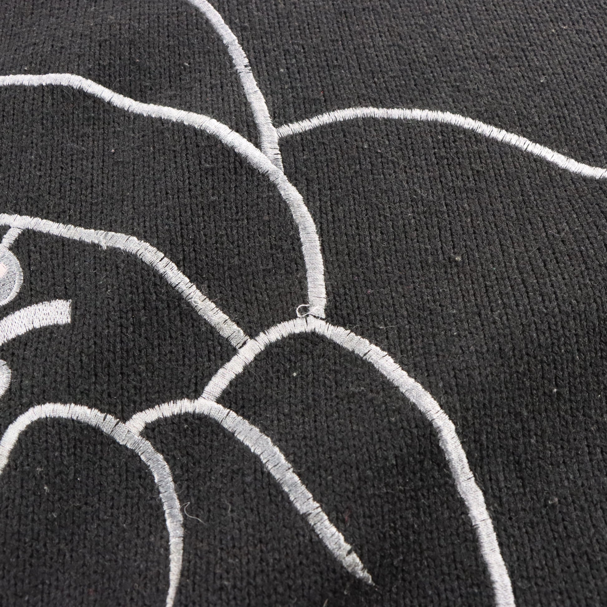 Vintage SOUTHPOLE Embroidered Face 1/4 Zip Y2K Style Black Knit Sweater (XXL) Vintage Sole Melbourne