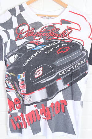 NASCAR Dale Earnhardt 'The Terminator' Racing Flag All Over Tee USA Made (XL) - Vintage Sole Melbourne
