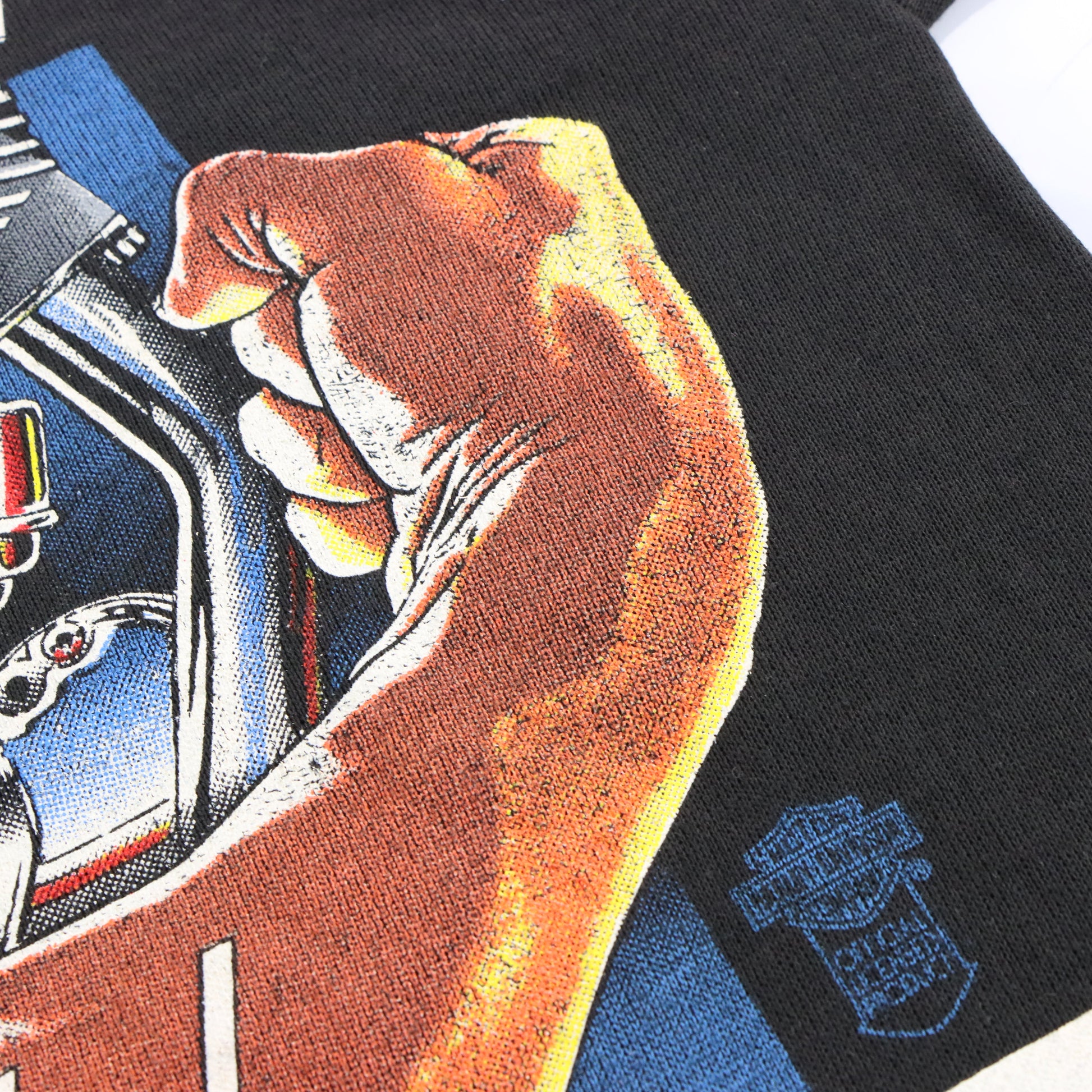 Vintage 1990 HARLEY DAVIDSON "Built Tough" Tattooed Biker USA Made Sweatshirt (M) Vintage Sole Melbourne