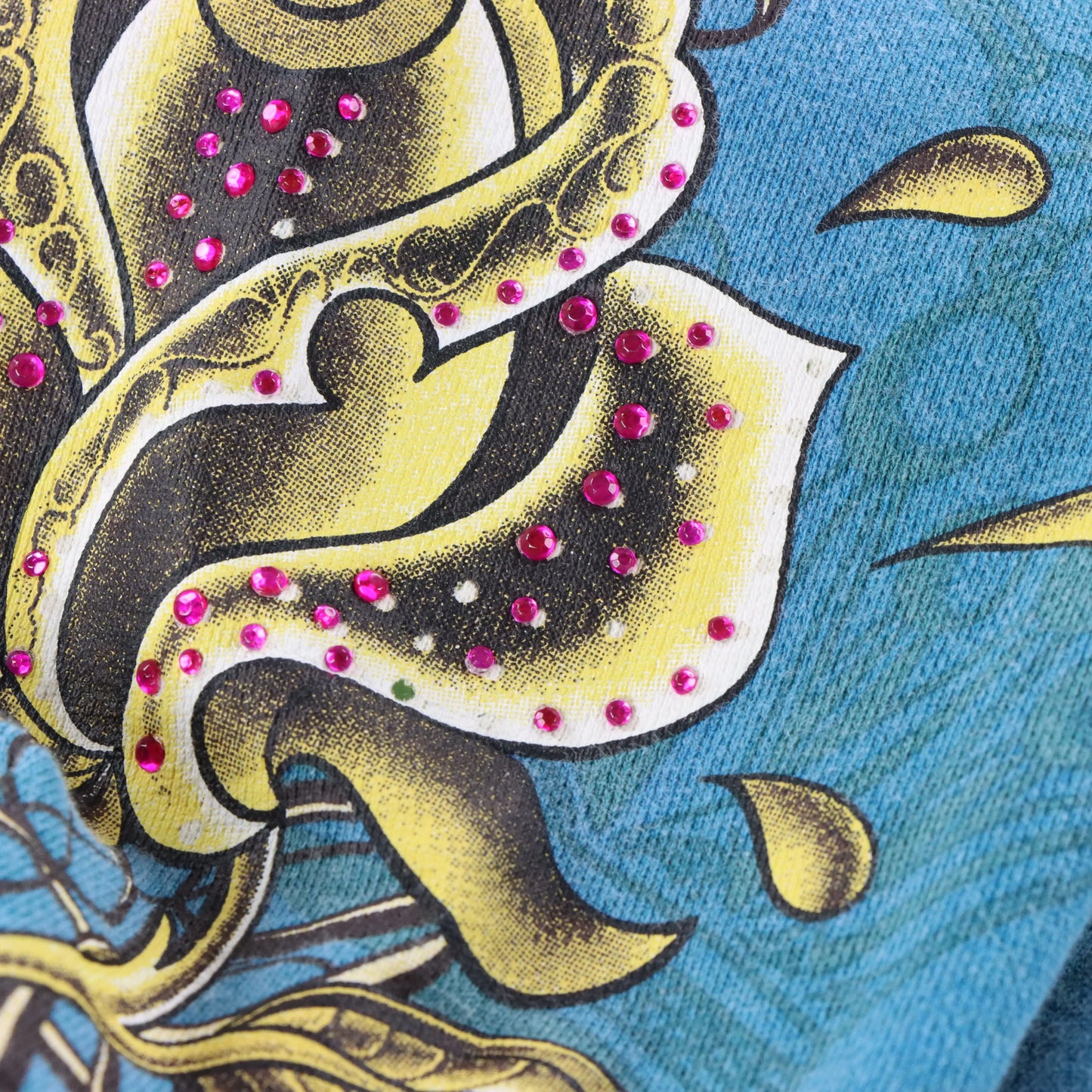 Vintage CHRISTIAN AUDIGIER Snakes & Skulls Rhinestone Embellished Y2K Hoodie Sweatshirt (M-L)