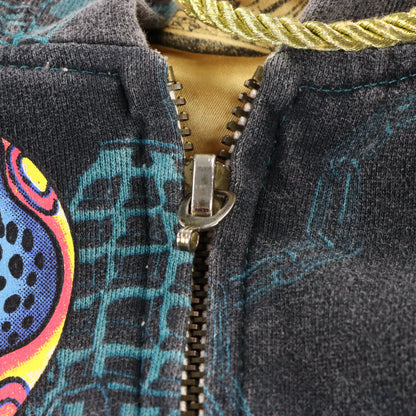 Vintage CHRISTIAN AUDIGIER Snakes & Skulls Rhinestone Embellished Y2K Hoodie Sweatshirt (M-L)