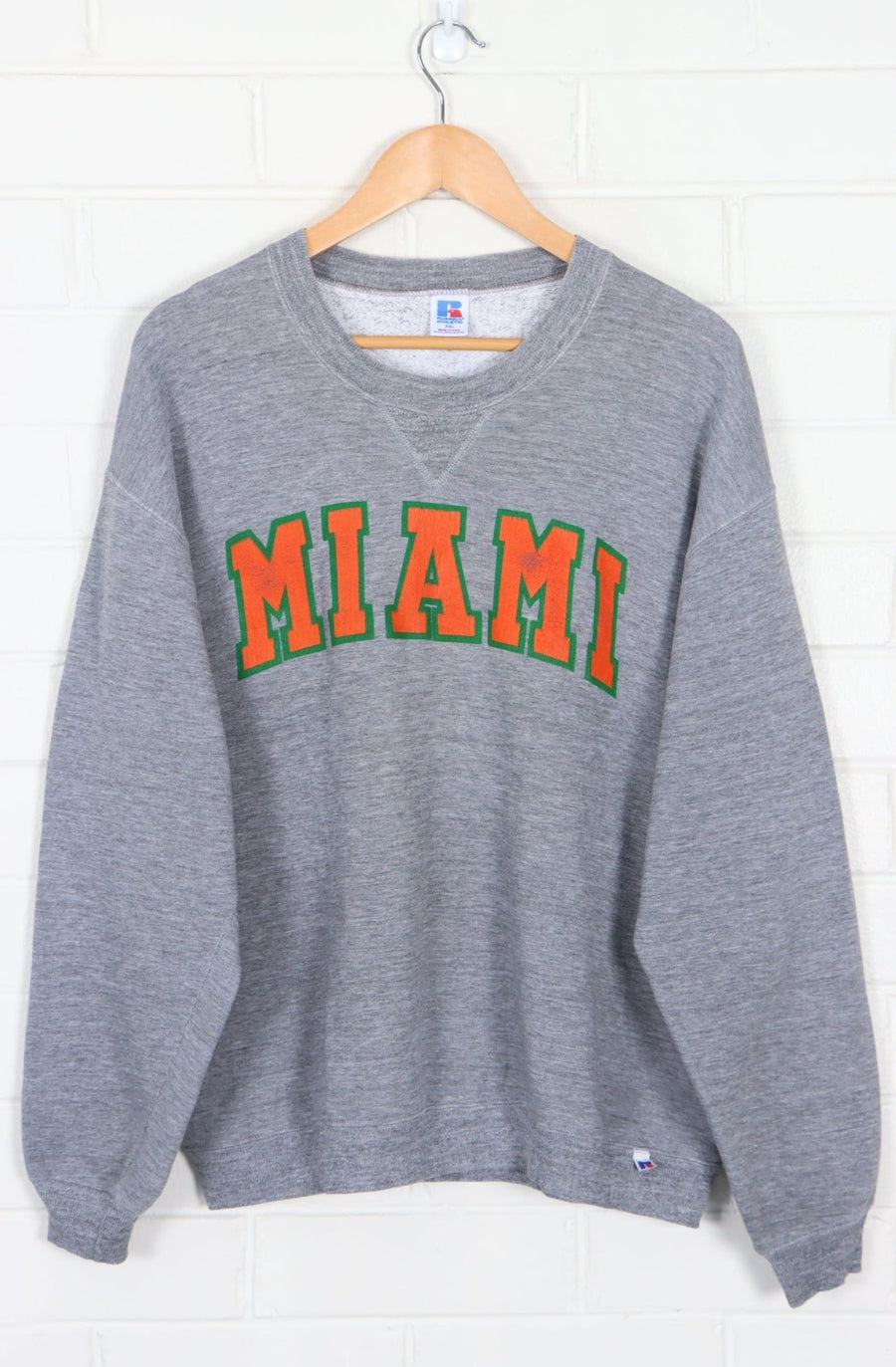 Miami Hurricanes RUSSELL ATHLETIC Varsity Sweatshirt USA Made (XL)