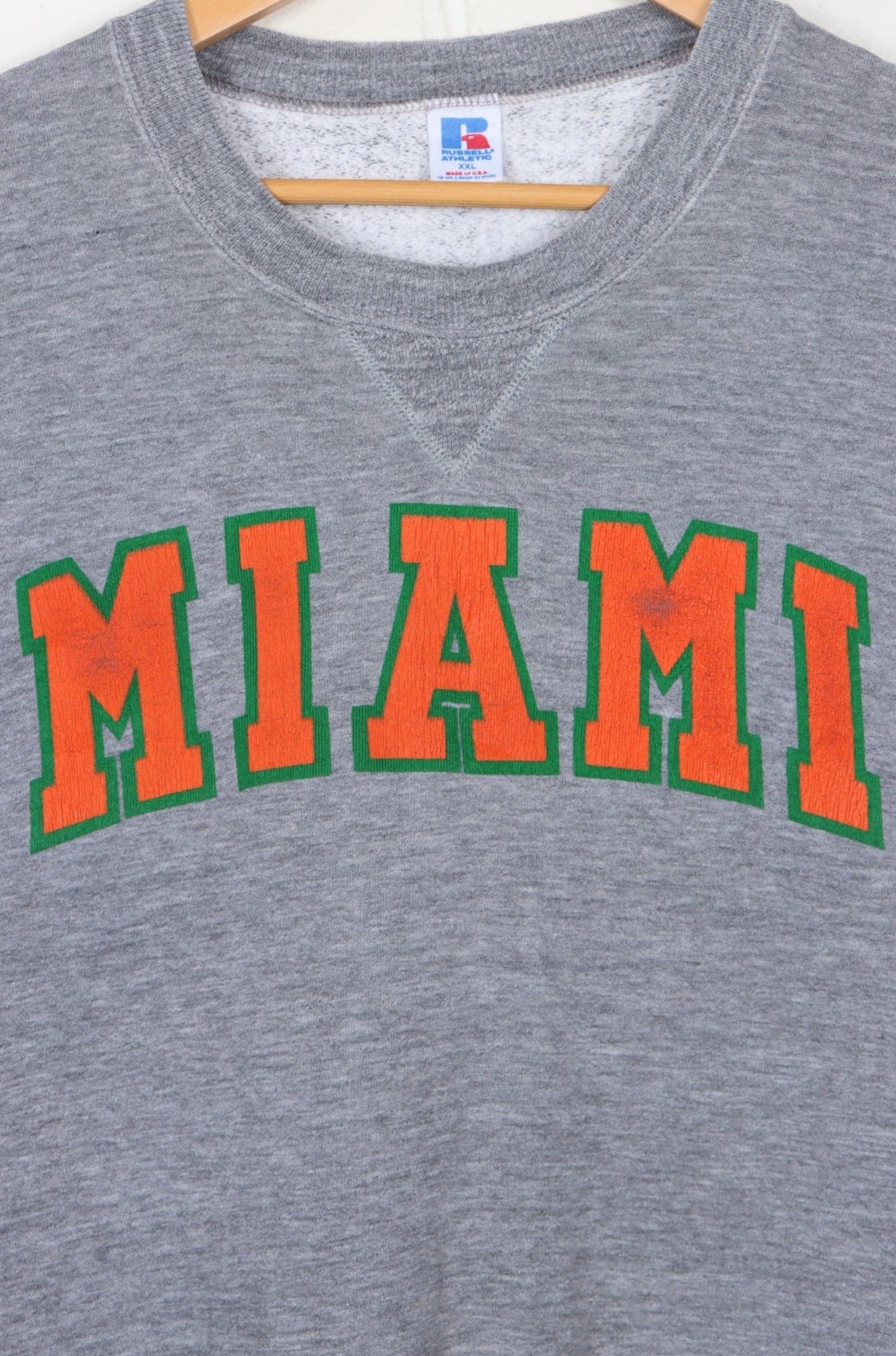 Miami Hurricanes RUSSELL ATHLETIC Varsity Sweatshirt USA Made (XL)