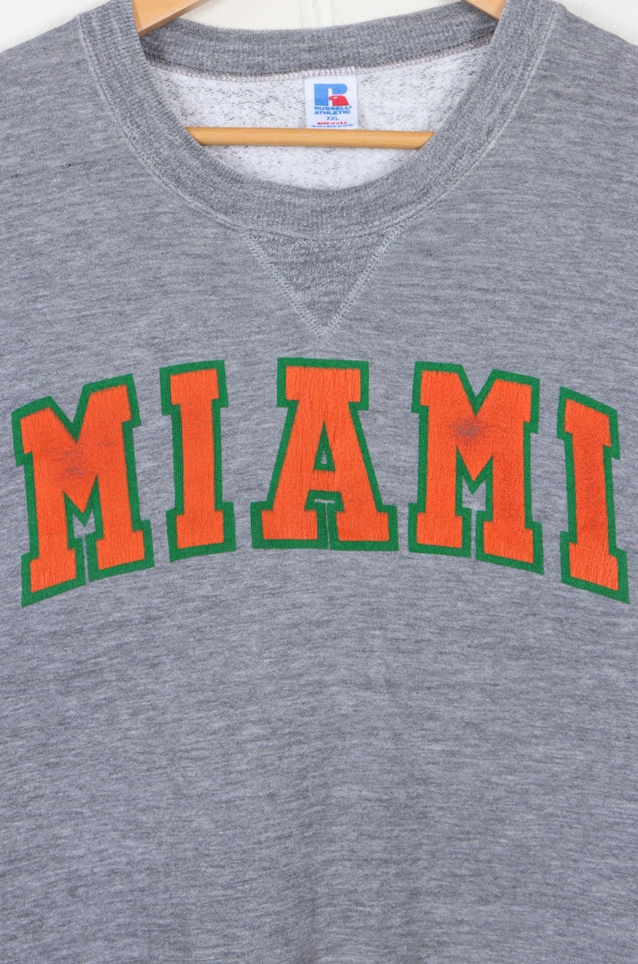 Miami Hurricanes RUSSELL ATHLETIC Varsity Sweatshirt USA Made (XL)