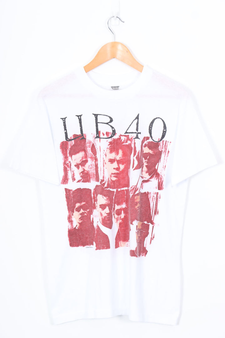 VINTAGE 1988 UB40 Red & Black Music Band Tee (L-XL)
