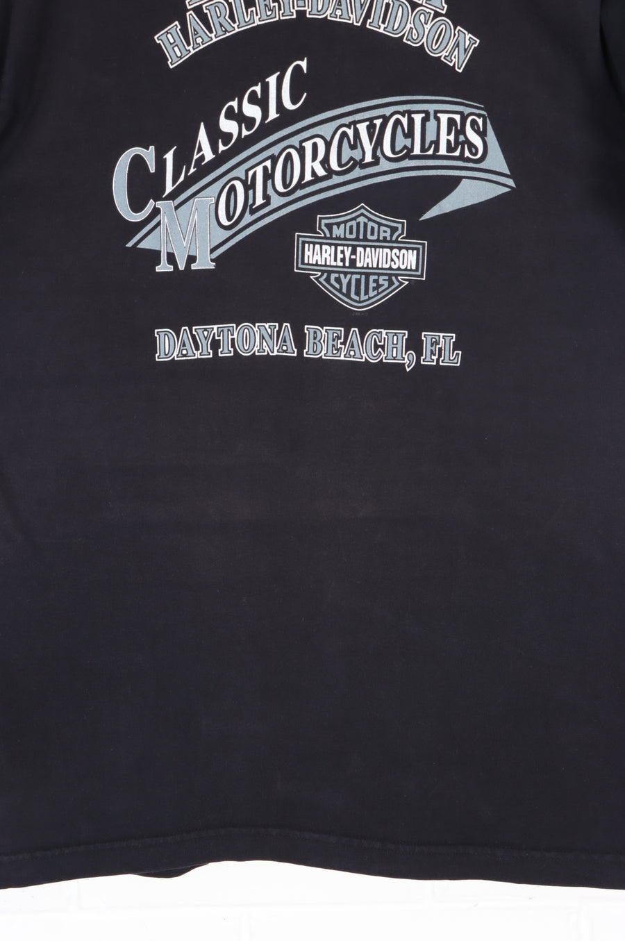 HARLEY DAVIDSON Daytona Pin Up Girl Front Back T-Shirt USA Made (M-L)