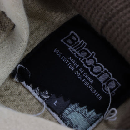 Vintage BILLABONG Y2K Graphic Spell Out Logo Surf Beige Hooded Sweatshirt (L) Vintage Sole Melbourne