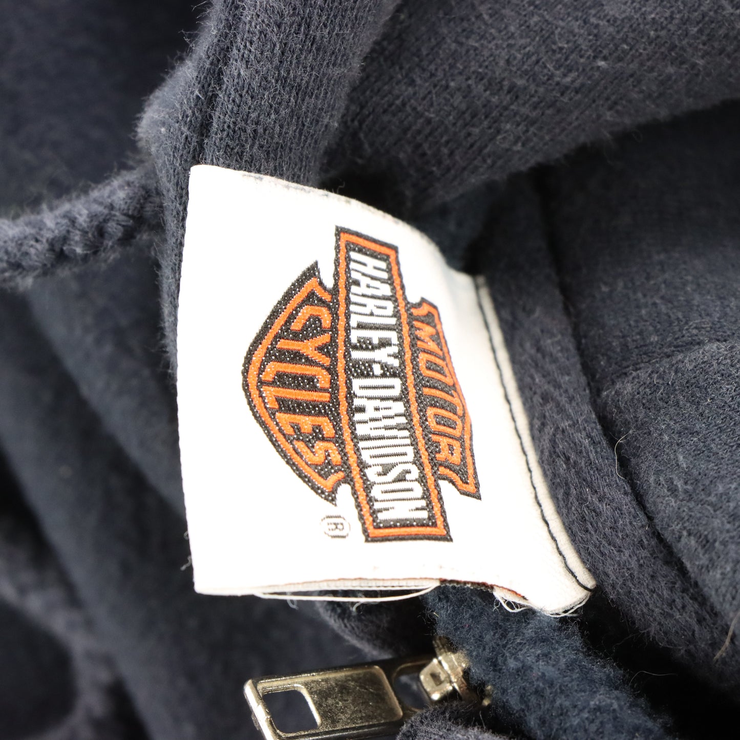 Vintage HARLEY DAVIDSON 'Four Rivers' Lady Blue Flame Zip Up Hooded Sweatshirt (XL) Vintage Sole Melbourne