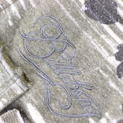 Vintage Y2K Zip Up Grunge Floral Surf Green Hooded Sweatshirt (S-M)