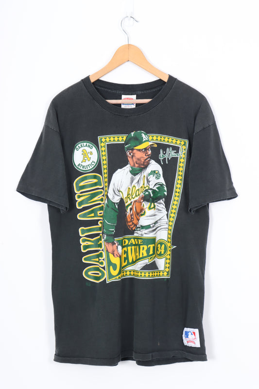 NUTMEG Oakland A's MLB Dave Stewart USA Made T-Shirt (L-XL)