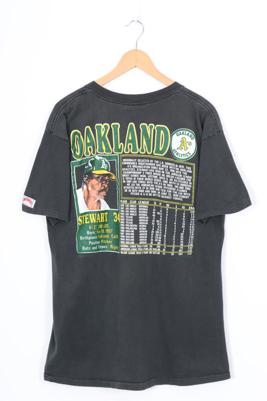 NUTMEG Oakland A's MLB Dave Stewart USA Made T-Shirt (L-XL)
