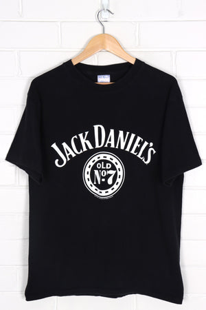 JACK DANIELS Whiskey No7 Spell Out USA Made Tee (M-L)