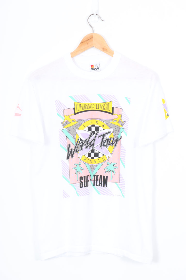 1987 Vintage Surf Team Long Board World Tour Tee (S-M)