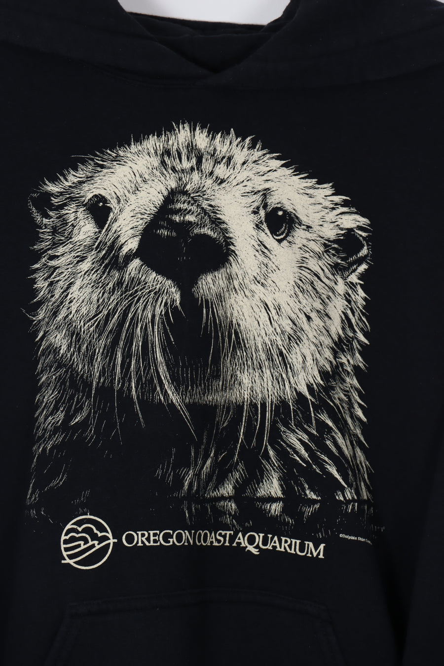 OTTER Oregon Coast Aquarium Front Pocket Hoodie Sweatshirt (L-XL)