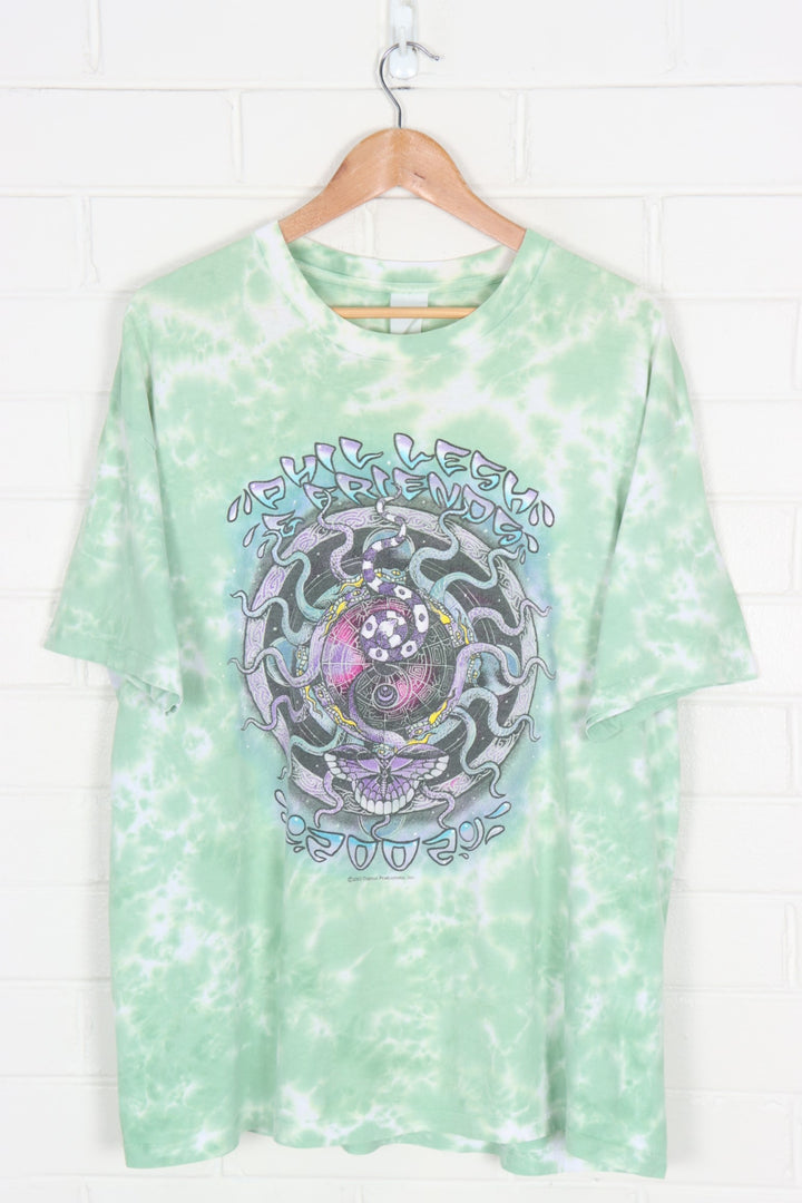 Phil Lesh and Friends Lime 2002 Green Psychedelic Rock Band Tee (XL)
