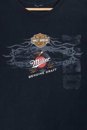 HARLEY DAVIDSON x Miller Genuine Draft Beer T-Shirt (XL)