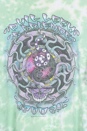 Phil Lesh and Friends Lime 2002 Green Psychedelic Rock Band Tee (XL)
