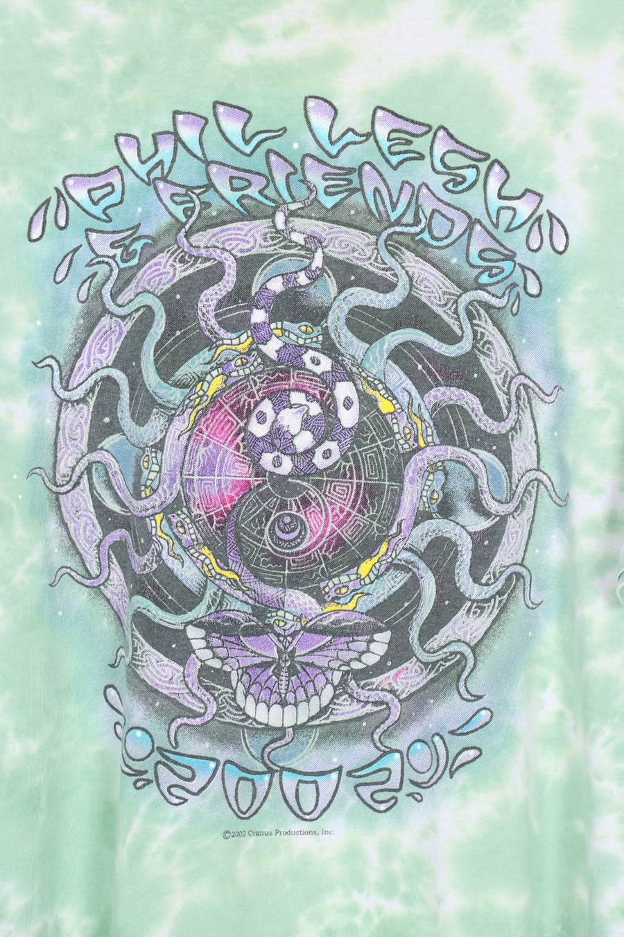 Phil Lesh and Friends Lime 2002 Green Psychedelic Rock Band Tee (XL)