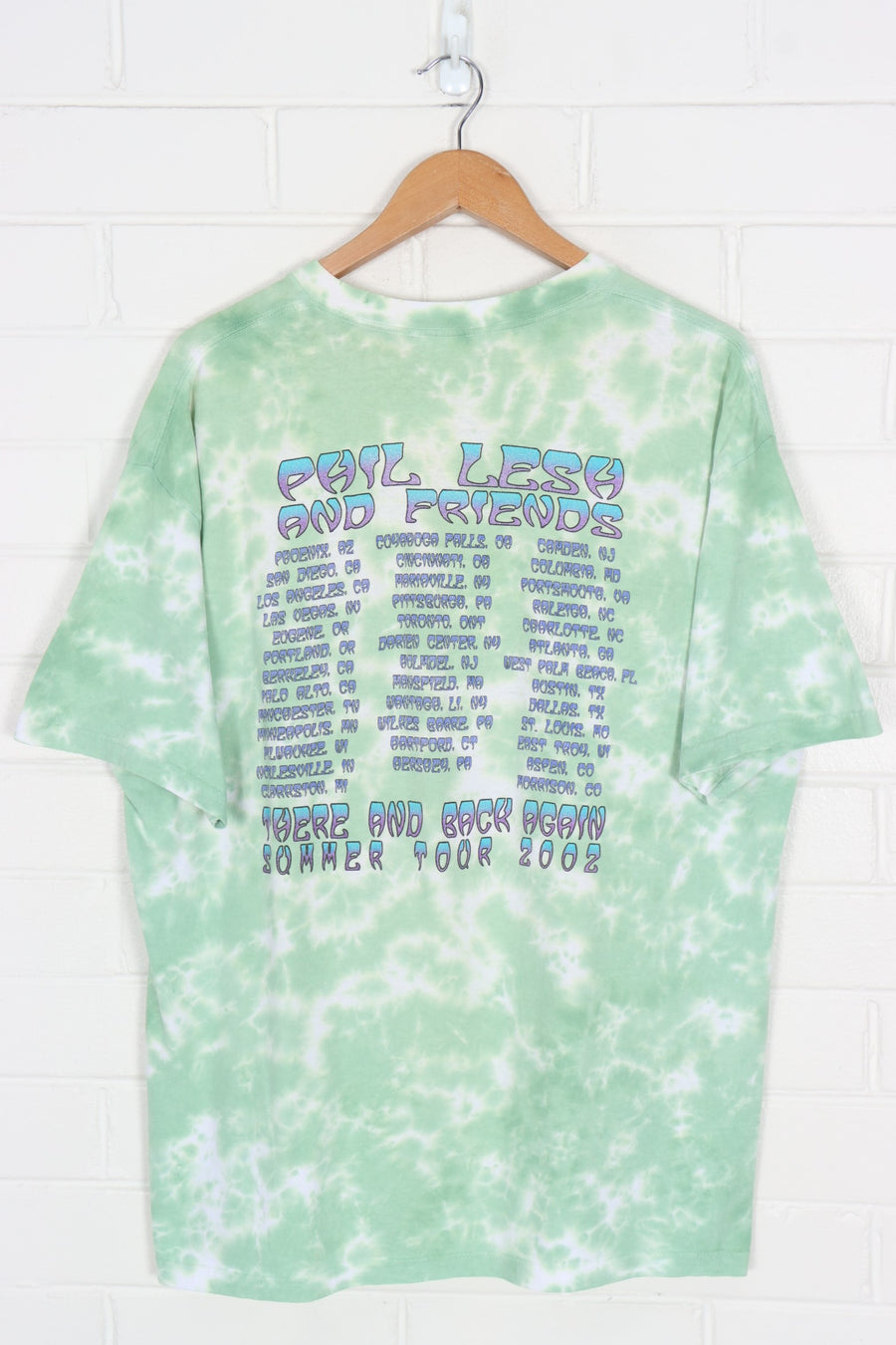 Phil Lesh and Friends Lime 2002 Green Psychedelic Rock Band Tee (XL)