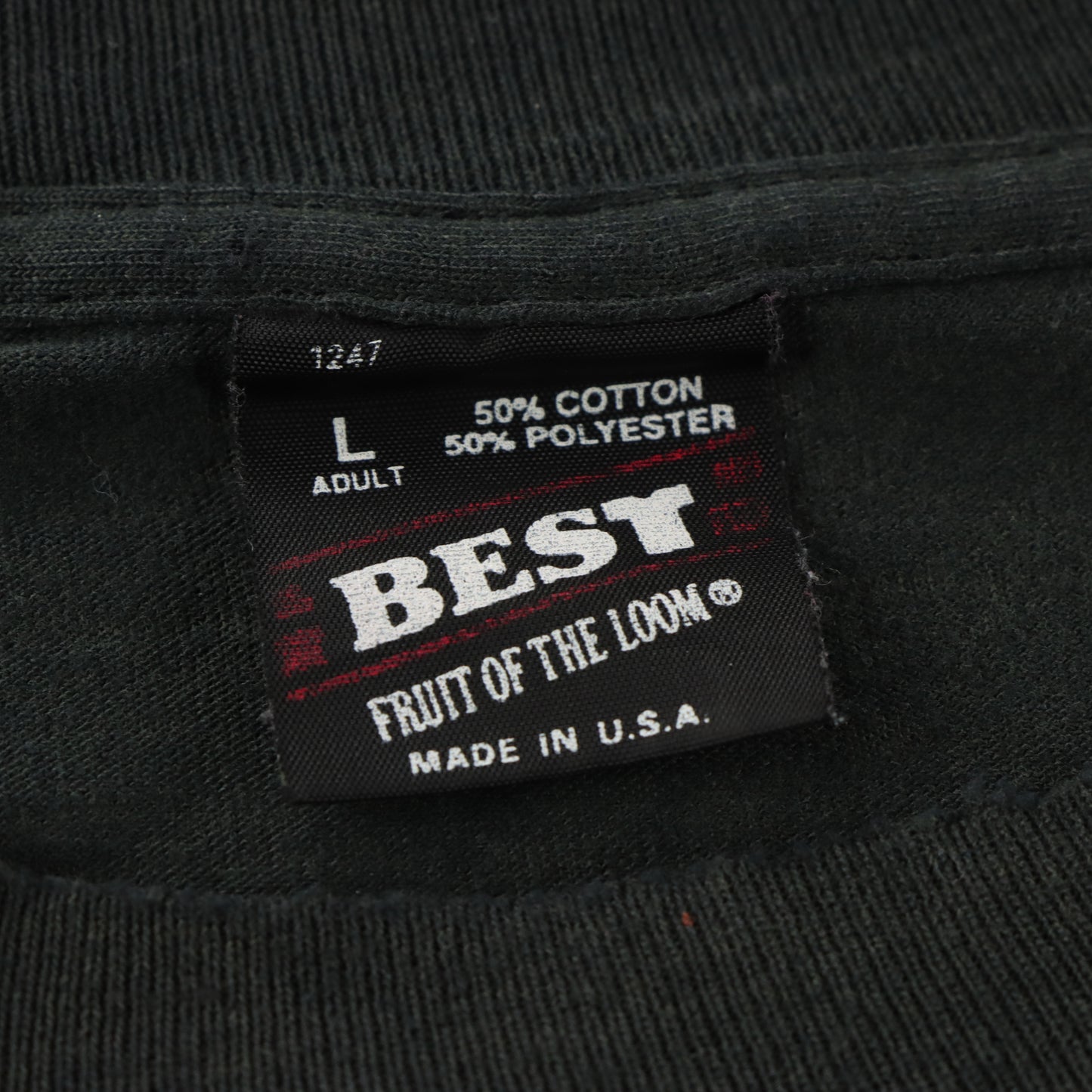Detroit 'Real Men Drop Their Gloves' 1994 USA Made FRUIT OF THE LOOM Single Stitch T-Shirt (L)