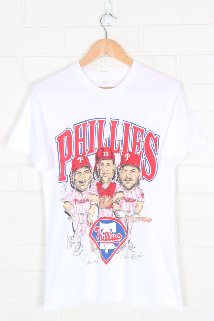 Philadelphia Phillies Baseball Caricature Single Stitch Tee (S)