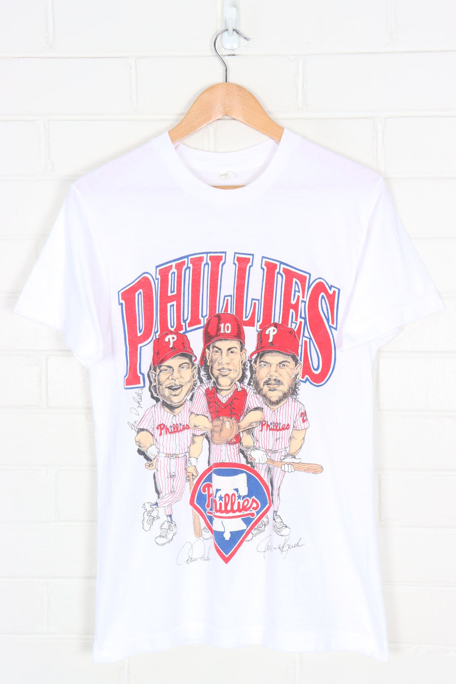 Philadelphia Phillies Baseball Caricature Single Stitch Tee (S)