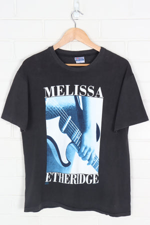 Melissa Etheridge Guitar 'Me Live' Blue Tones Band Merch Tee (M)