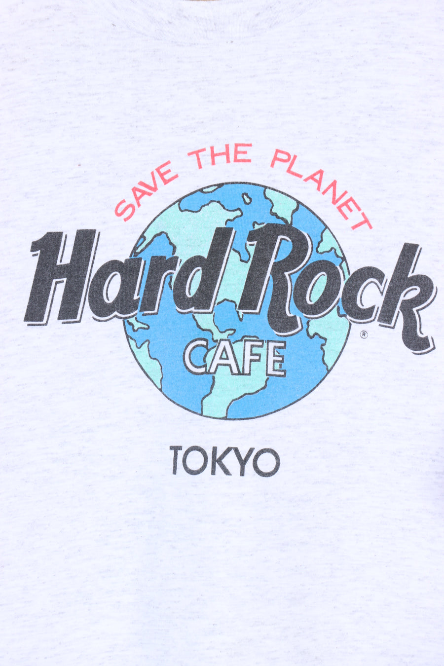 HARD ROCK CAFE Tokyo 'Save The Planet' Colourful Grey Tee (XL)