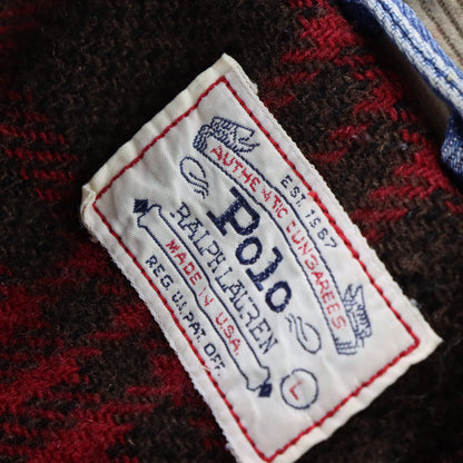 Vintage POLO RALPH LAUREN Blanket Lined Corduroy Collar Denim USA Made Jacket (XS)