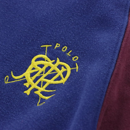 Vintage POLO RALPH LAUREN Maroon & Navy Embroidered Sweatshirt (XS-S) Vintage Sole Melbourne