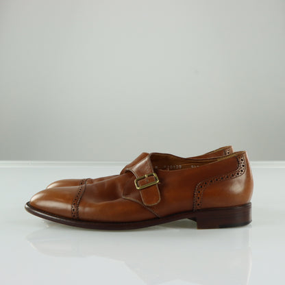 RALPH LAUREN POLO Brown Oxford Monk Strap Leather Shoes (9.5)
