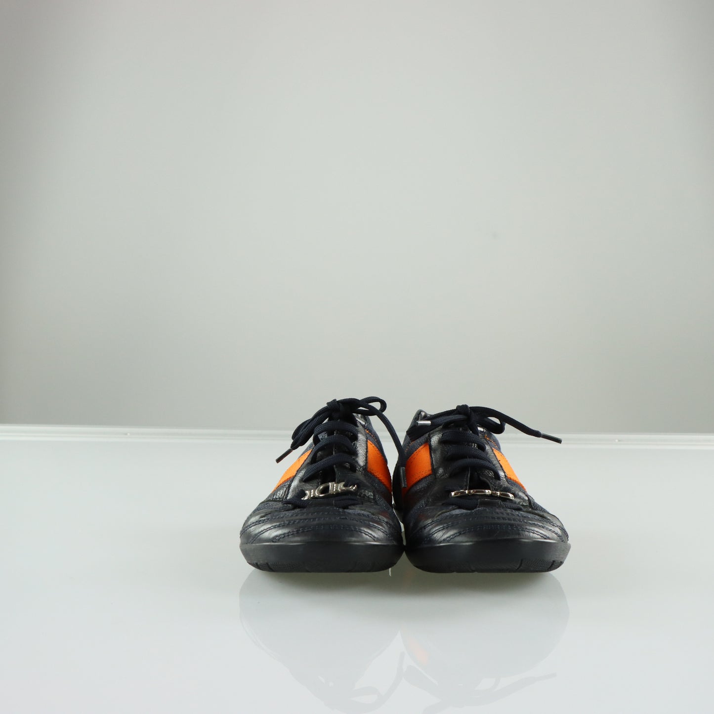 CHRISTIAN DIOR Monogram Leather & Canvas Sneakers (37.5)