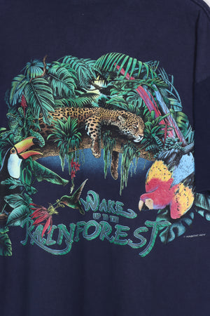 HABITAT 'Wake Up To The Rainforest' Leopard Toucan Animal Tee (XL)