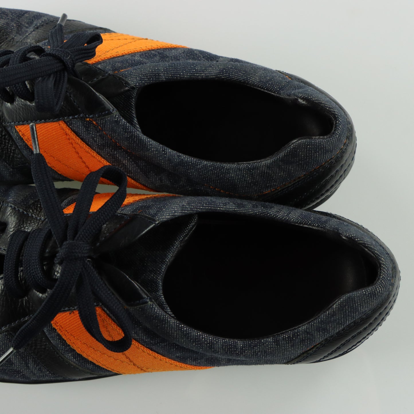 CHRISTIAN DIOR Monogram Leather & Canvas Sneakers (37.5)