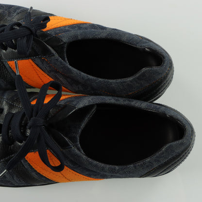 CHRISTIAN DIOR Monogram Leather & Canvas Sneakers (37.5)
