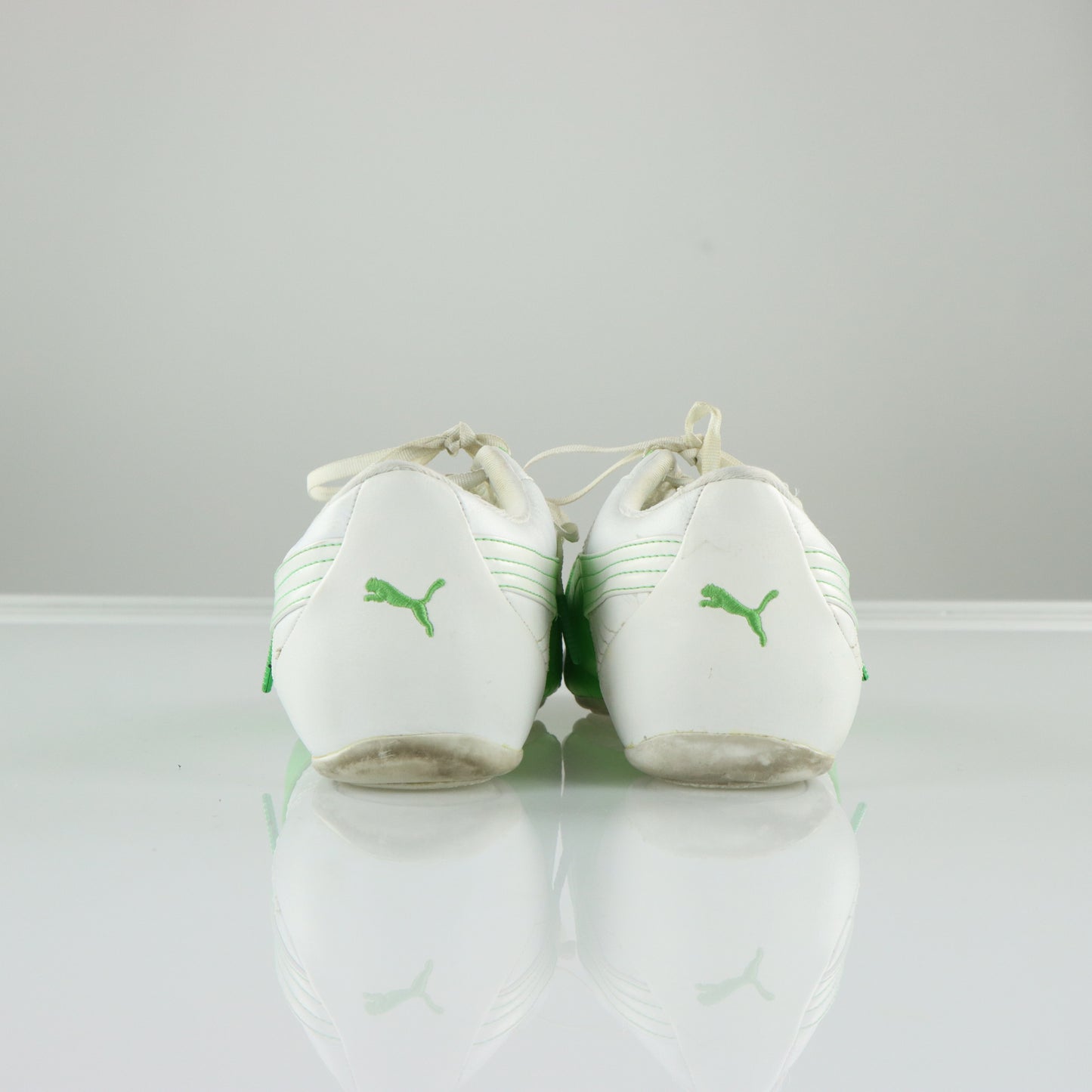 PUMA Vintage Green & White Speedcat Trainers Sneakers (41)