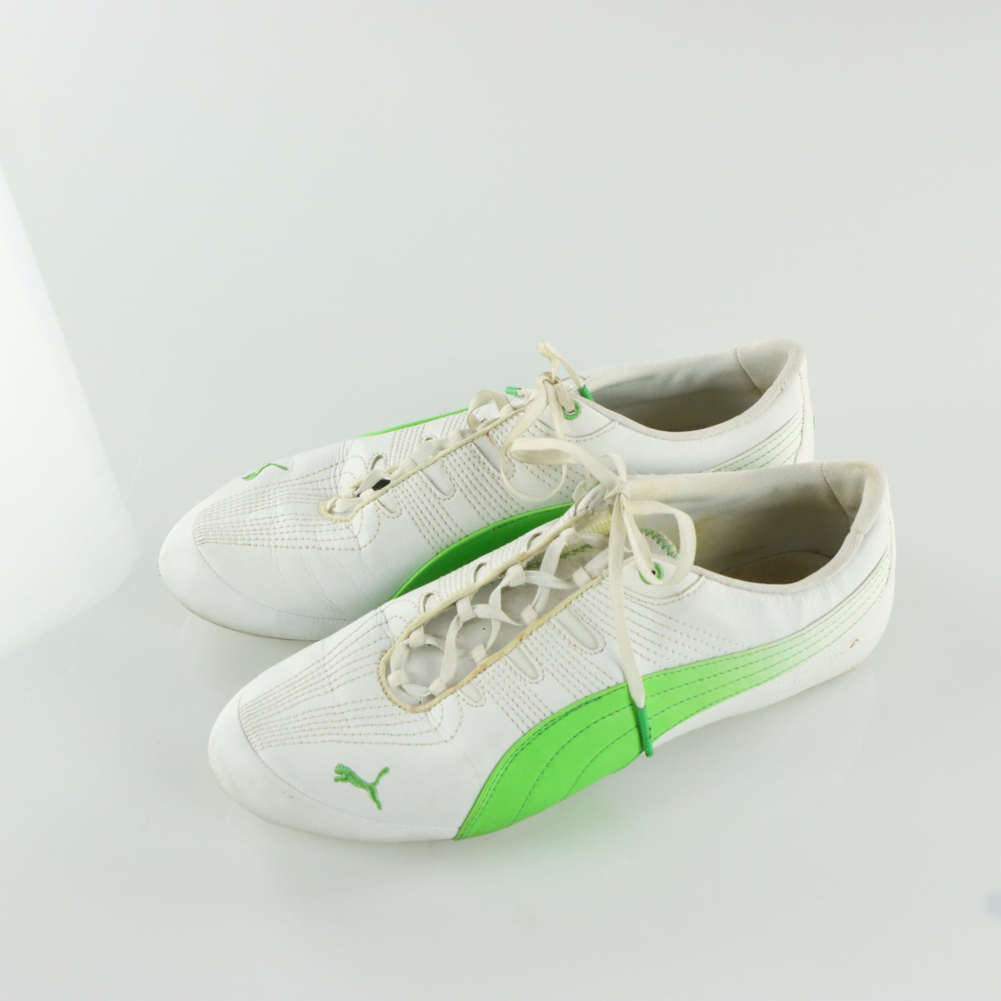 PUMA Vintage Green & White Speedcat Trainers Sneakers (41)