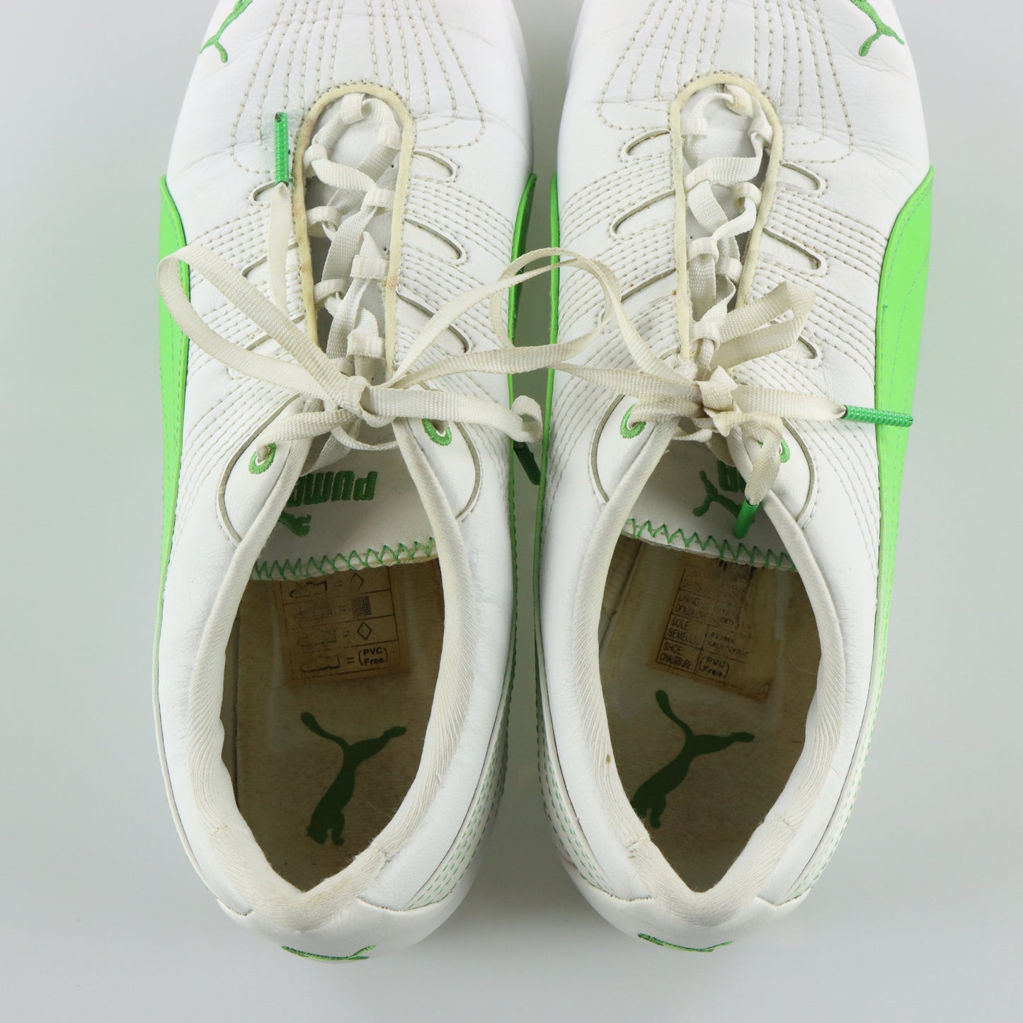 PUMA Vintage Green & White Speedcat Trainers Sneakers (41)