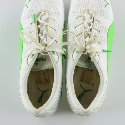 PUMA Vintage Green & White Speedcat Trainers Sneakers (41)