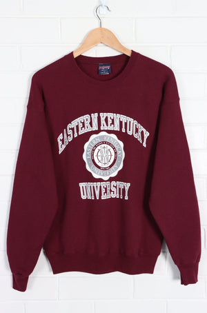 Eastern Kentucky University Emblem Spell Out Sweatshirt USA Made (L)
