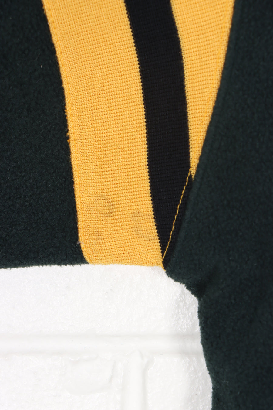 RALPH LAUREN POLO Green & Gold Henley Fleece Sweatshirt (S)