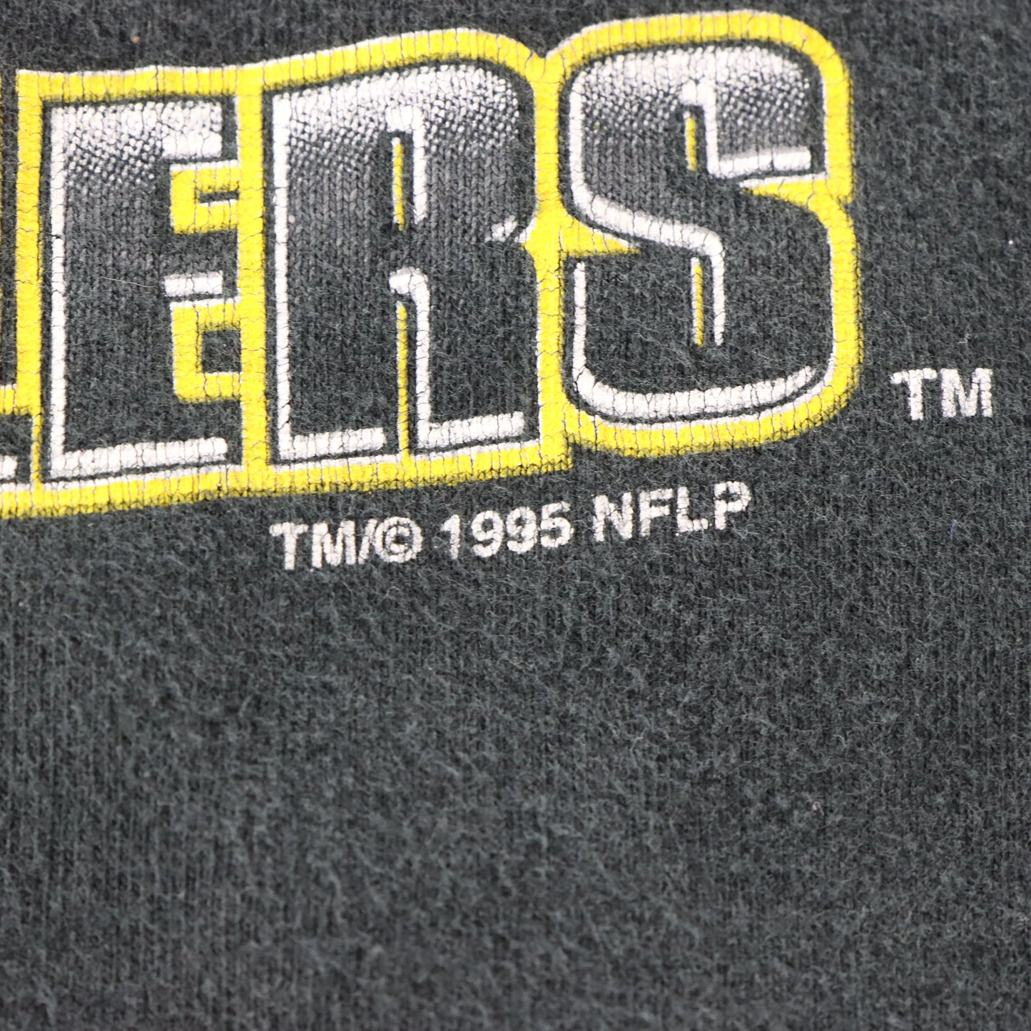 Vintage 1995 NFL Pittsburgh Steelers Black Single Stitch T-Shirt USA Made (XXL)