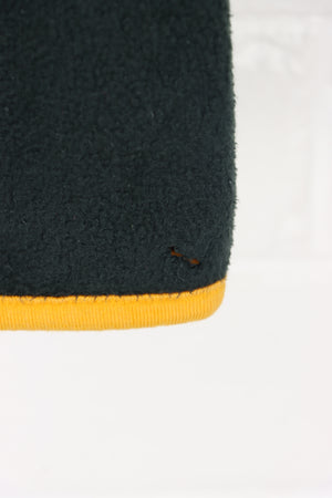 RALPH LAUREN POLO Green & Gold Henley Fleece Sweatshirt (S)