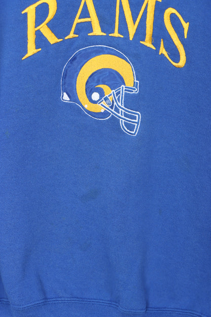 NFL St Louis Rams Embroidered Helmet CHALK LINE Sweatshirt USA Made (XL-XXL)