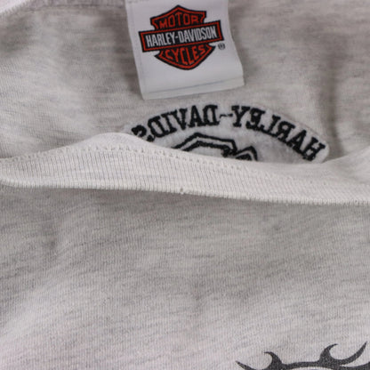 Vintage HARLEY DAVIDSON Embroidered Logo Waco Texas Y2K Long Sleeve Tee (L)