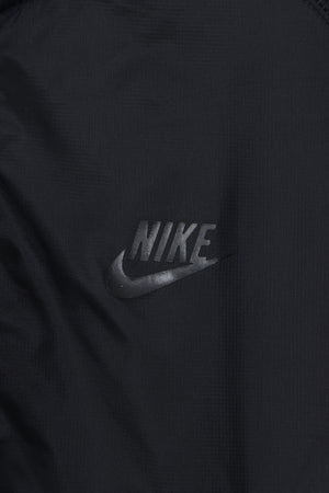 NIKE Black & Navy Swoosh Logo Full Zip Fleece Jacket (XL)