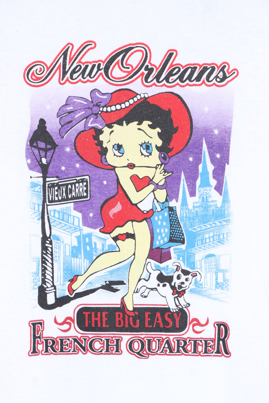 Betty Boop New Orleans French Quarter T-Shirt (L) - Vintage Sole Melbourne